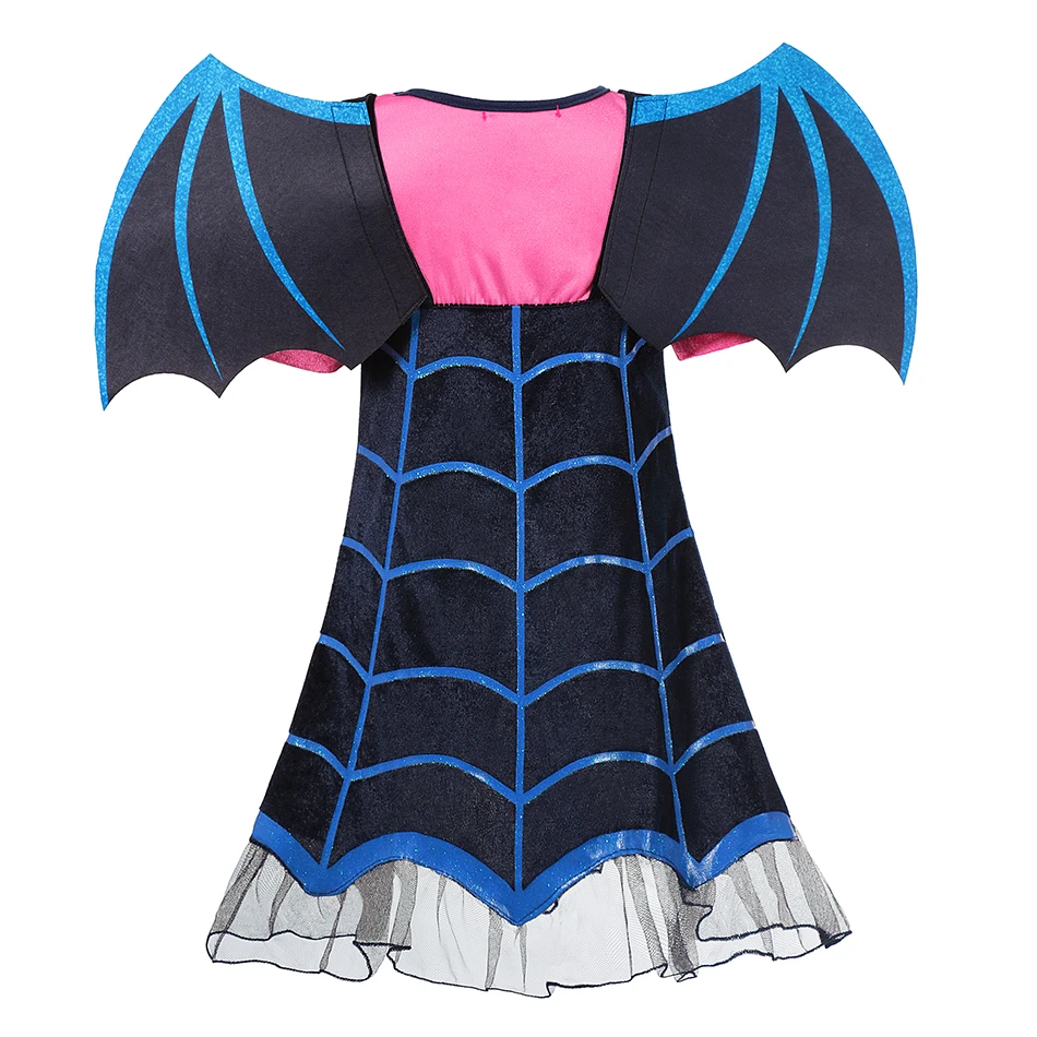 Vestido de Vampirina Fantasia para niñas, disfraces de Cosplay Infantil, disfraz de fiesta de Carnaval de Halloween, ropa de vampiro para niños, trajes de Ala