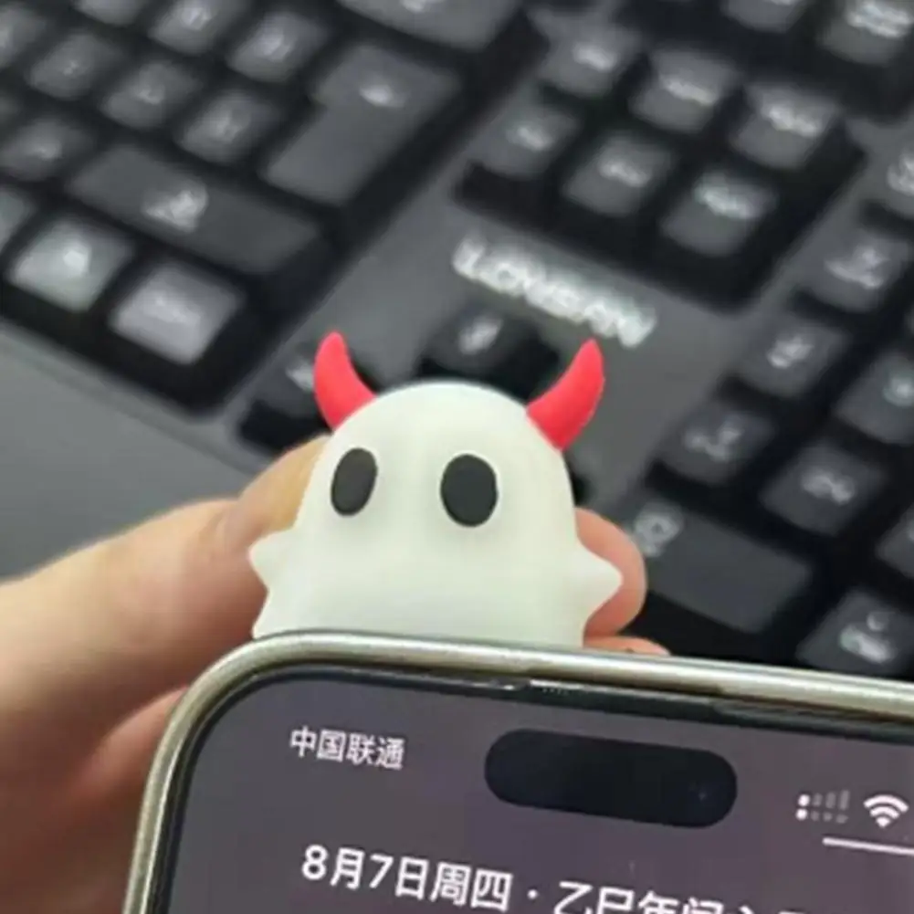 

Halloween Ghosts Mystery Phone Decor Cute Surprise Collectible For DIY Mobile Phone Decoration Phone Ghost Pendant 1pc