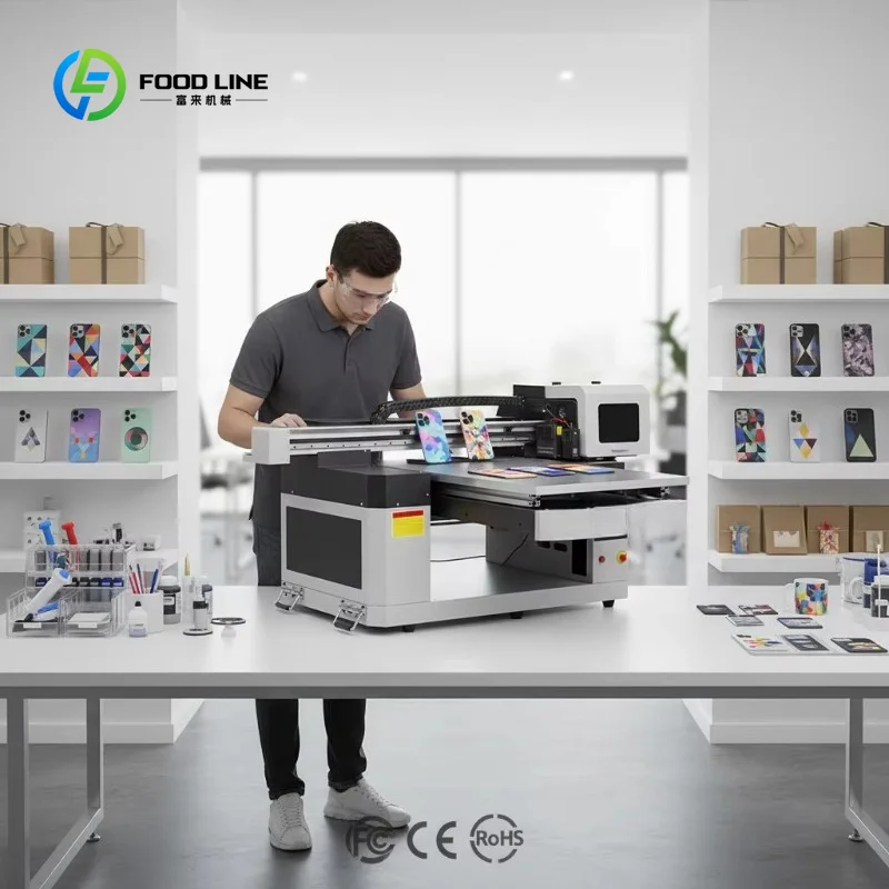 Customized UV Flatbed Printer UV A1 High Saturation 3D Effect Reliable Quality for Plastic Parts Wood Crafts Resin Ornaments