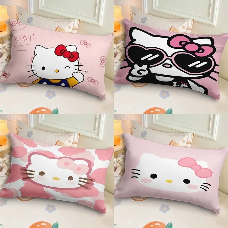 

Cute HelloKitty Pillowcase Cartoon Children's Room Pillowcase Living Room Sofa Cushion Cover Home Bedroom Decoration