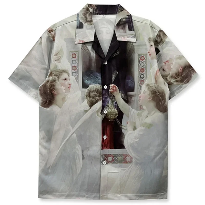 

2026 Cuban Leading Trendy Printed Bird Shirt, Men's and Women's Short sleeved Shirt, Fashionable and Comfortable, Casual Gift