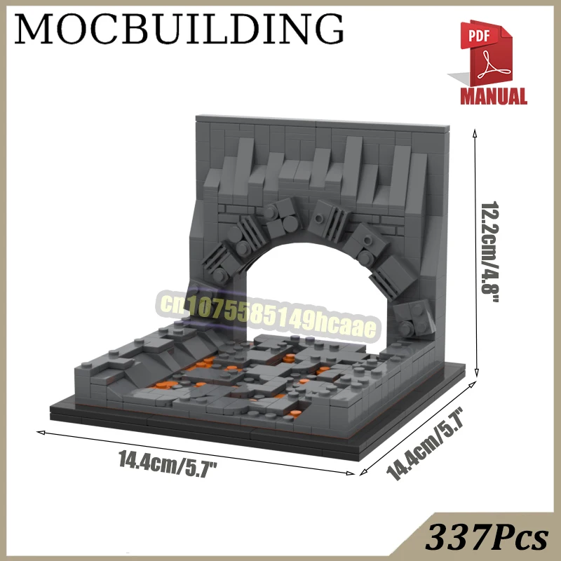 Diorama Display Base Bridge Model Entrance Scene Farm MOC Building Hangared Blocks Cave Space Construction Toys for Boys Girls - view 3