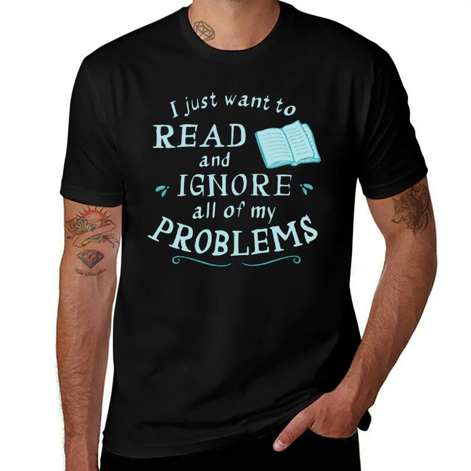 I just want to read and ignore all my problems T-Shirt Plus Size Lightweight Top T-Shirt