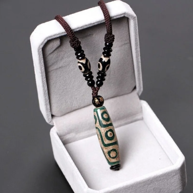 Vintage Tibetan Agate Tophus Necklace Pendant