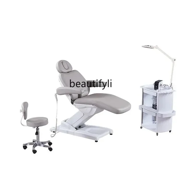 

13Beauty salon with tattoo embroidery eyelash beauty bed can be electrically lifted lead hole, tattoo body bed