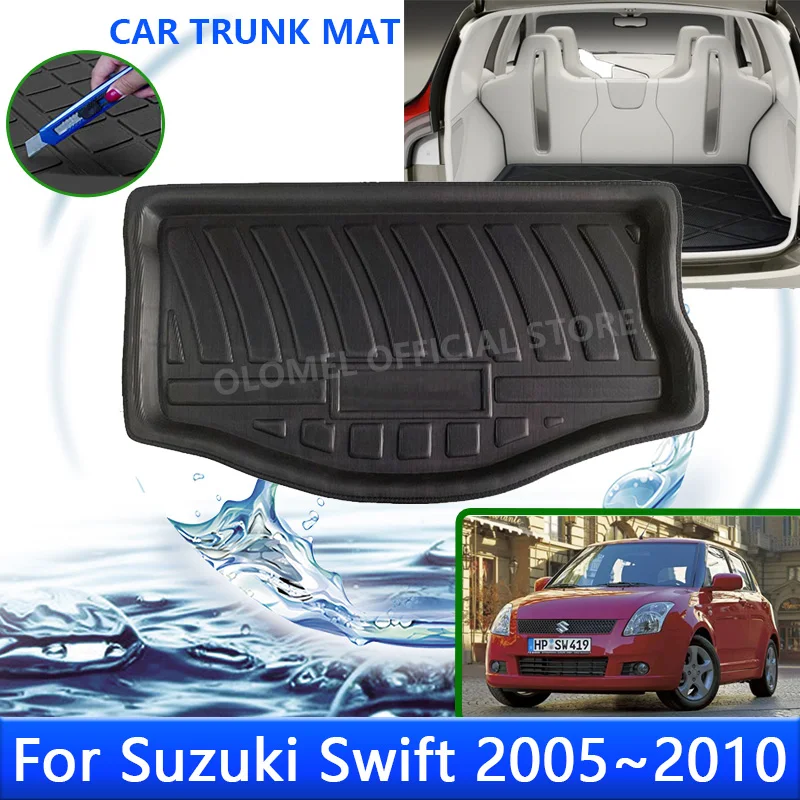 

Для Suzuki Swift 2005 2006 2007 2008 2009 2010 люк багажник лоток грузовой багажник водонепроницаемый подкладочный коврик напольный ковер аксессуары наклейка