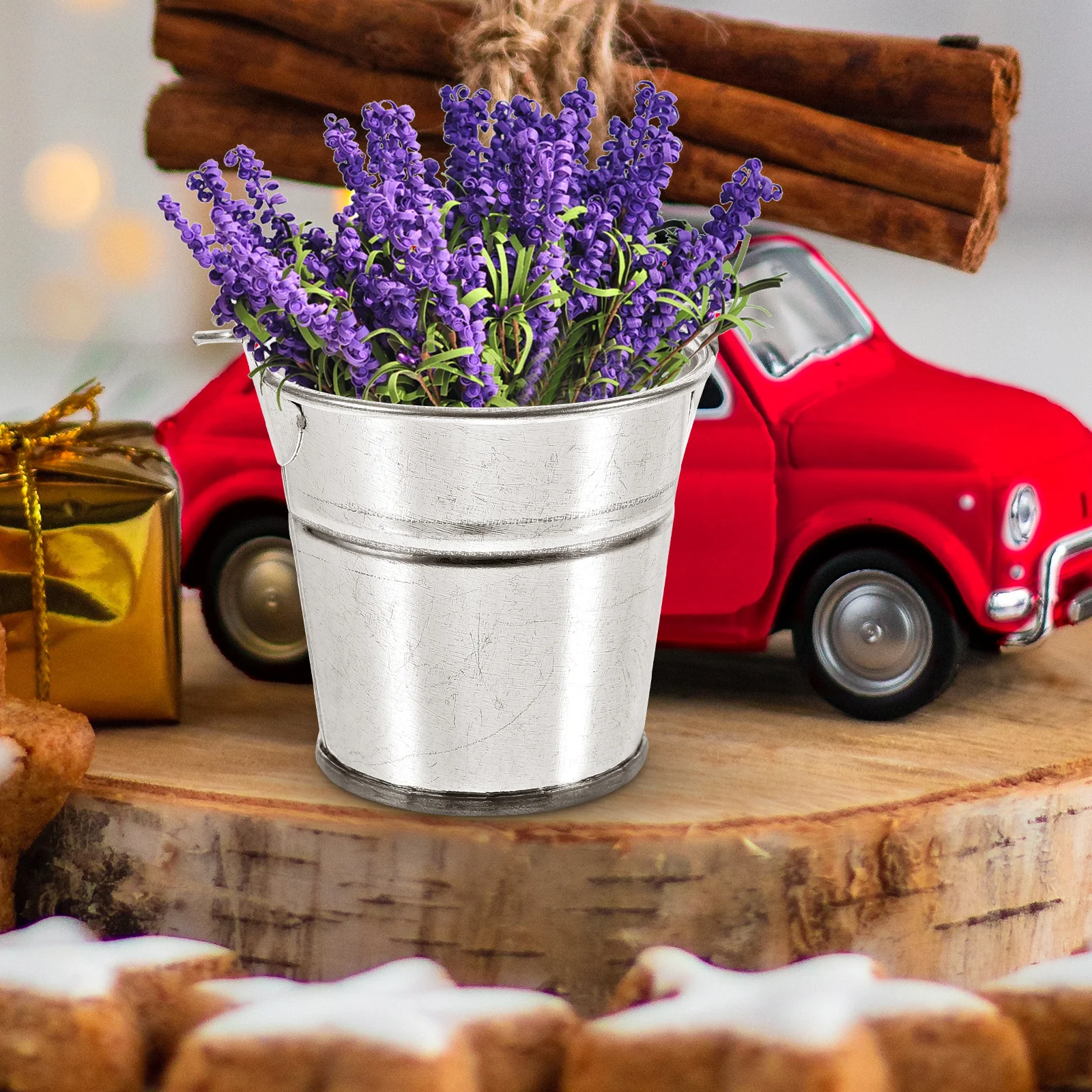 

6Pcs Mini Metal Buckets Decorative Flower Pots Versatile Storage Holiday Party Favors Handles Miniature Gardening Accessory