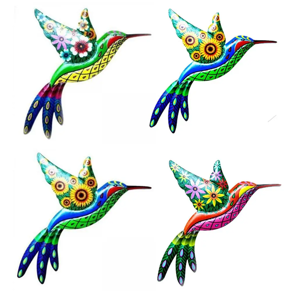 Indoor&Outdoor Metal Handmade Craft Wall Hanging Hummingbird Decorations Ornaments Sculptures