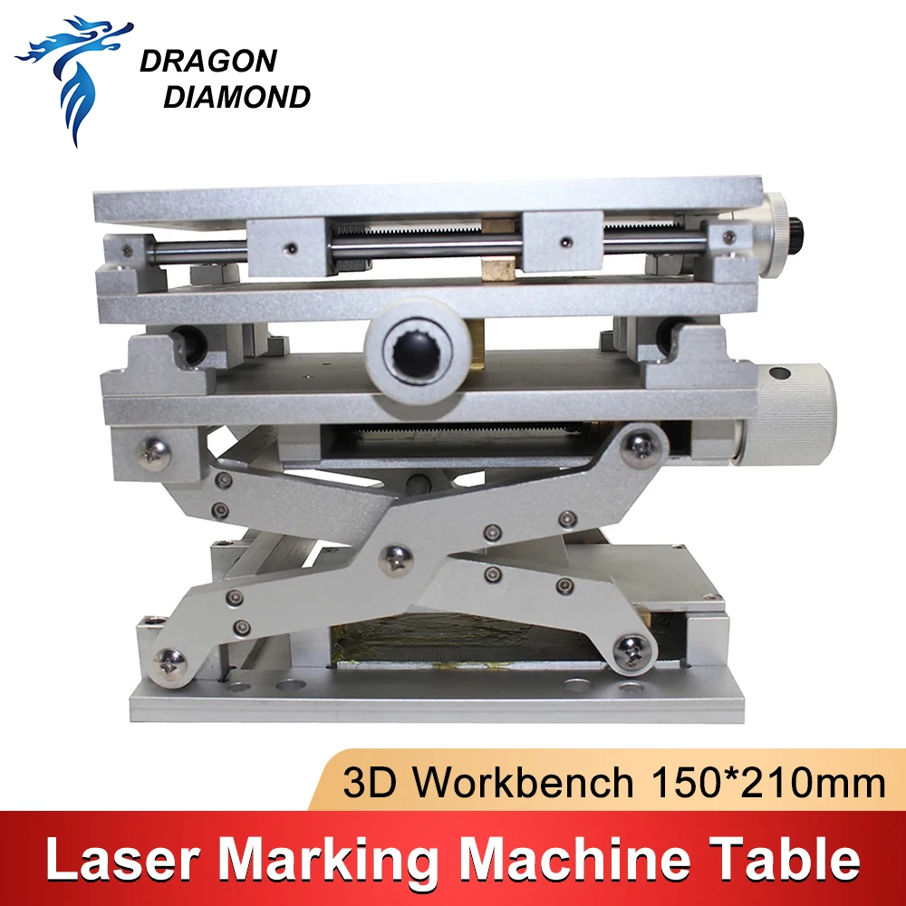 3D Moving Worktable 210x150x150mm Table XYZ Axis Portable Cabinet Case DIY Part for Co2 Fiber Laser Marking Machine