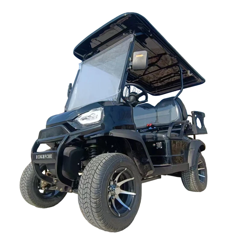 High Quality 48/60/72V Battery Powered Golf Car Solar Panels 2 4 seater 4 Wheels Electric Golf Cart