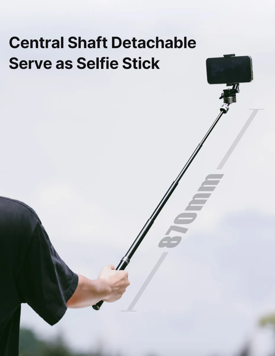 Ulanzi MT-63 26 cm tragbares Mini-Stativ mit 360 ° Horizontaler und vertikaler Panoramakopf für Smartphones-Kameras – Detail 8