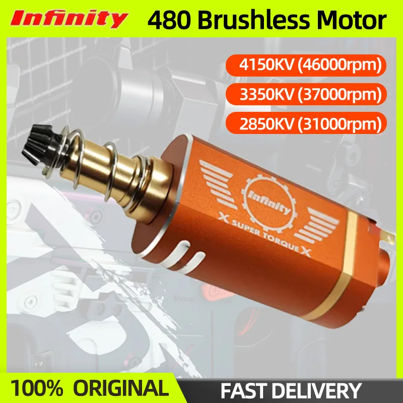 

In Stock Infinity 480 Brushless Motor 4150/3350/2850KV 2-4S For Airsoft Gun Electric Water Ball Bullet Parts RC