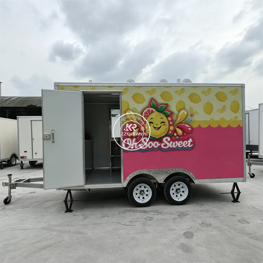 Mobile Bakery Trailer Concession Trailer Coffee Dessert Food Truck Commercial Street Catering Trailer With Complete Setup
