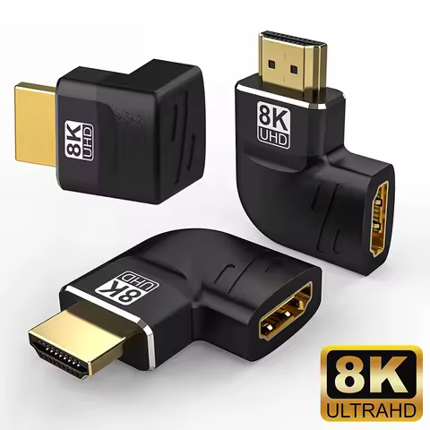 HDMI Adapter 90 &amp; 270 Degree Right Angle Male to Female Converter 8K Full HD Connector for HDTV PS4 Laptops TV Box HDMI Extender