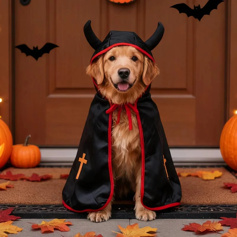 Costumes Cat Cloak Cosplay Clothing Costume Dog Halloween With Bat Wings Adjustable Vampire Cloak For Puppy Kitten Dog Cat Decor