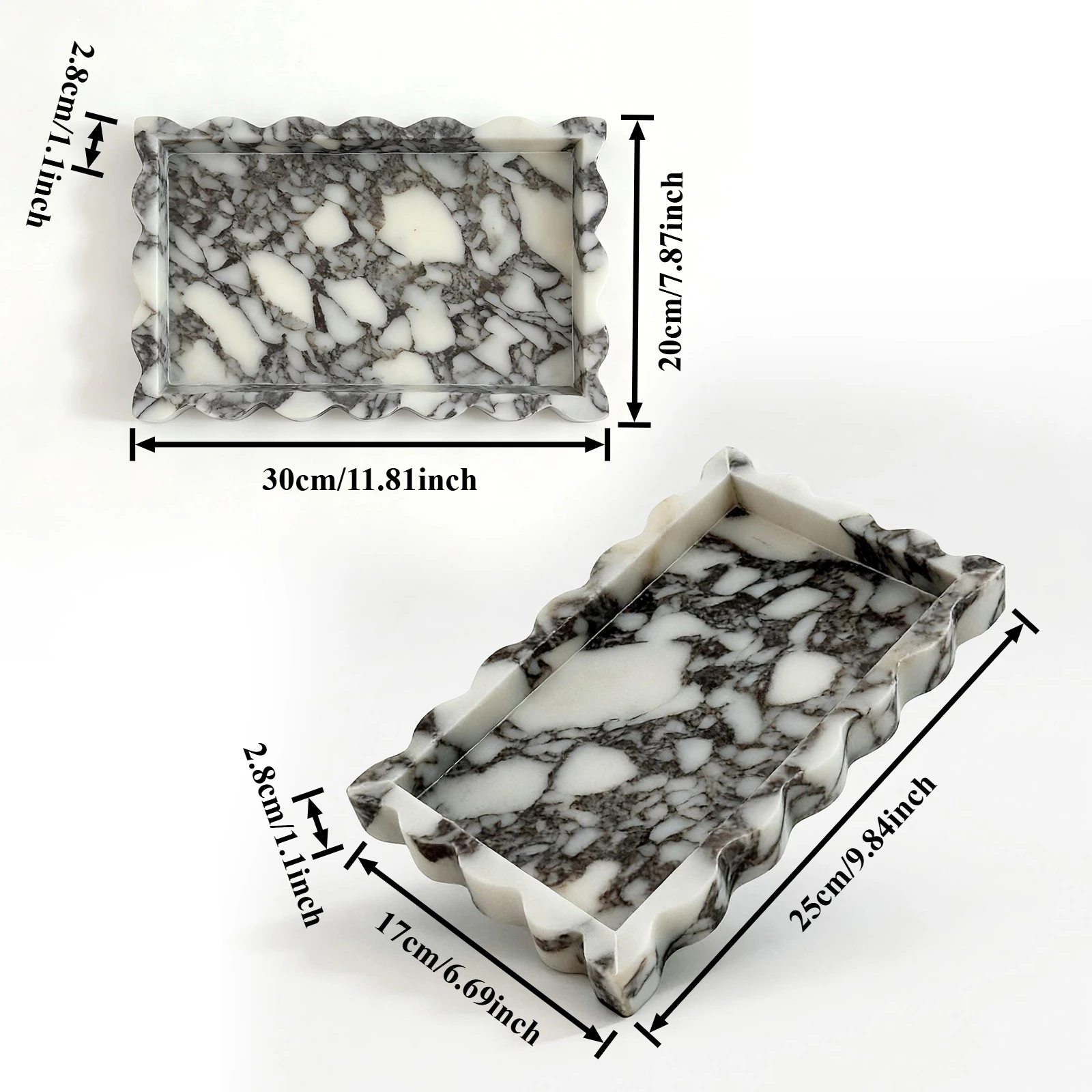 Calacatta Viola Gegolfde Marme - Marble Serving Board recensie en prijs