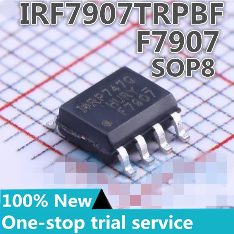 5-100pcs %New stock IRF7907TRPBF IRF7907TR marking F7907  SOIC-8 FET chip Two N-channels