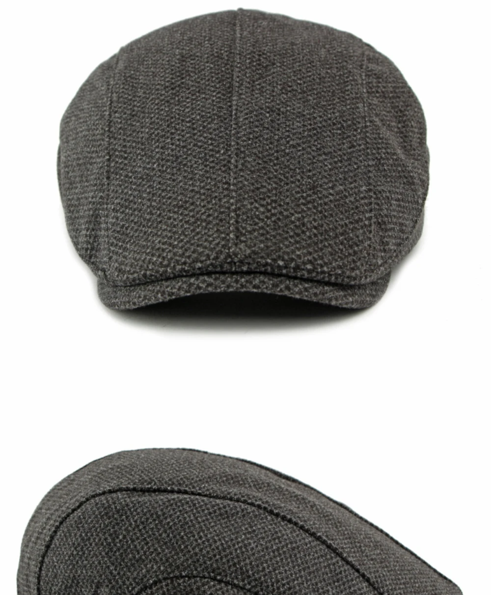 HT4936 Baskenmütze für Männer Frauen Herbst Winter Wolle Baskenmütze Männlich Weiblich Ivy Flache Kappe Vintage Künstler Maler Hut Einstellbare Baskenmütze Kappe – Detail 11