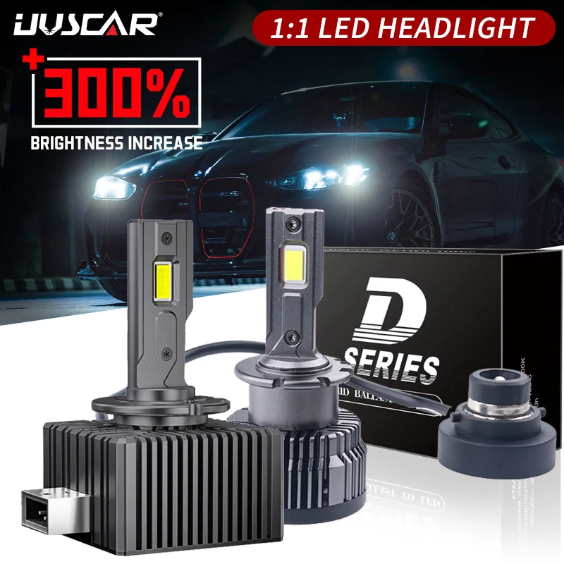 

UVSCAR 2PSC D1S D2S LED Headlights HID 70W D3S D4S D5S D8S 6000K Two-sided CSP Chip Auto Lamp High Low Beam CANBUS Plug&Play 12V