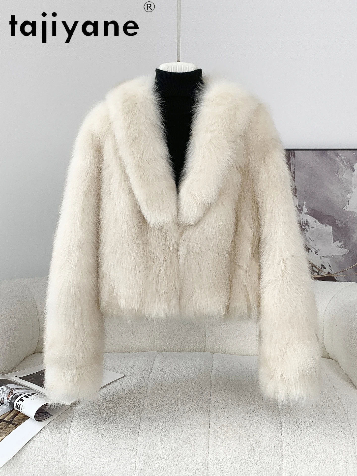 TAJIYANE 100% Pelliccia di Volpe Naturale Cappotto Corto Donna Cappotti di Pelliccia Reale di Lusso Premium Caldo Giubbotti Invernali 2025 Vestiti Donna шуба жleticud