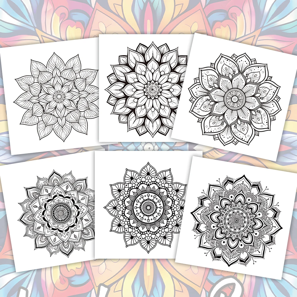 1pc, Teen Colouring Book - 30 Sheet Spiral Colouring Book, 8.3x 8.3 Inches, 100gsm Thick Paper, Christmas, Halloween Gift image 5