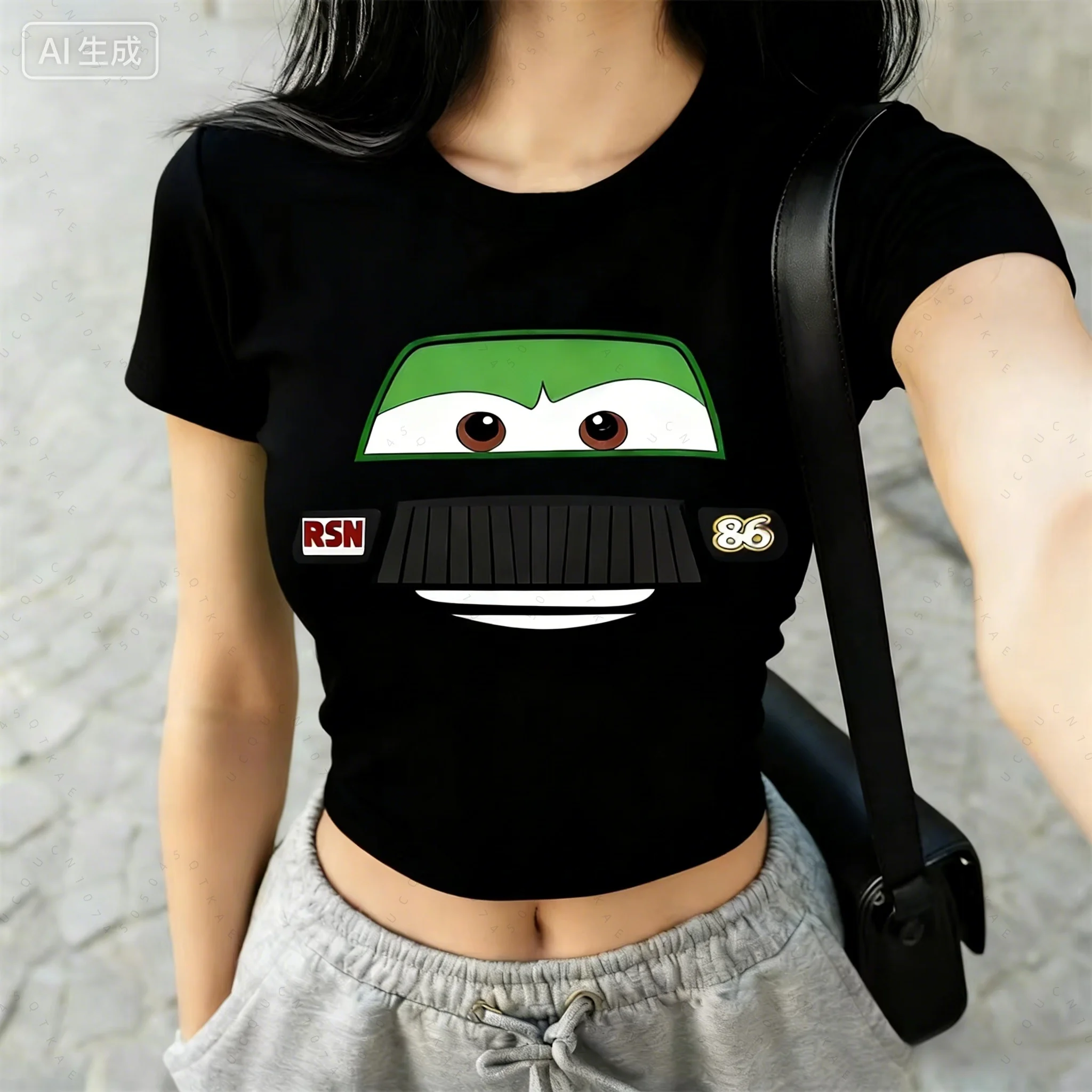 2026 Humorvolle und witzige klassische Anime-T-Shirts für die ganze Familie – Partnerlook für Paare, Kinder, niedliche Autos, Film- und Eltern-Kind-Urlaubs-Wander-Tops – Detail 12