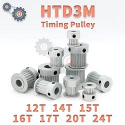HTD3M Timing Pulley 3M 20T 20teeth Pulley 12T 12Teeth HTD 3M Pulley 15Teeth 15T 16T 16Teeth Timing Pulley 24Teeth 3M Belt Pulley