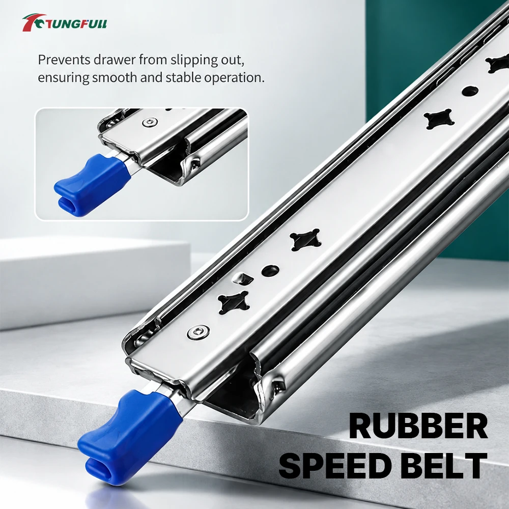 Heavy Duty Drawer Slides Locking Drawer Runners Cold Rolled Steel High Load-Bearing Glides for RV Cabinet Drawer Renovation