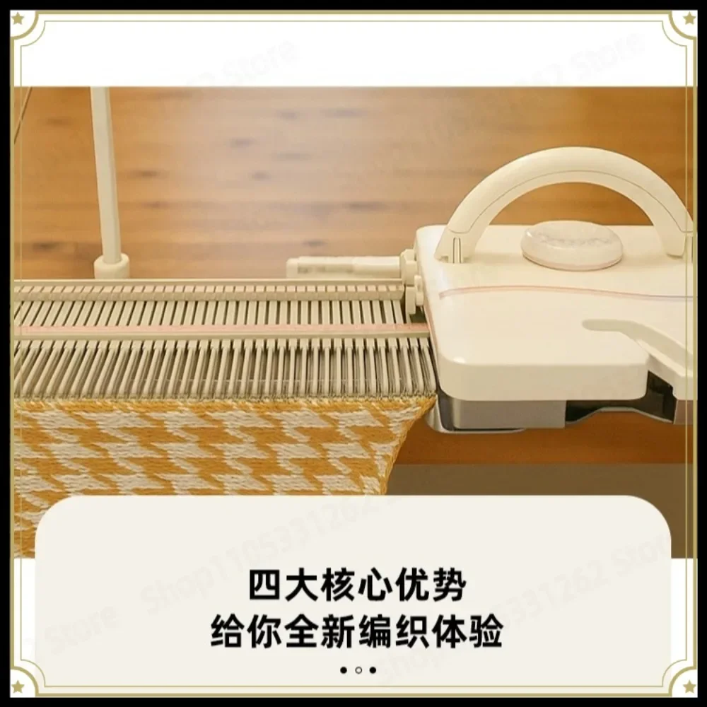 LK150 Home Knitting Machine, Small Flat Bed Sweater Maker for Beginners, Portable Yarn Weaving Tool for DIY Craft