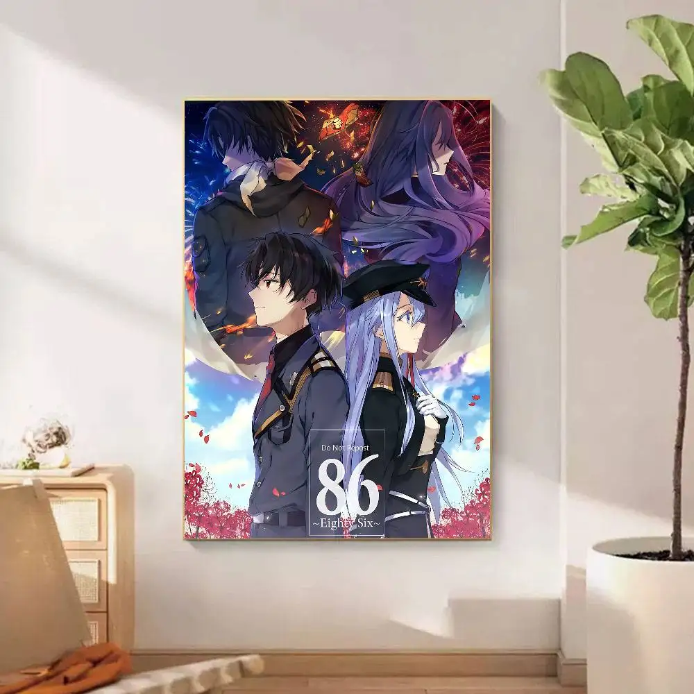 أنيمي 86 ستة وثمانون HD الفن أنيمي الملصقات لزجة HD جودة جدار الفن الرجعية الملصقات للمنزل غرفة Kawaii ديكور