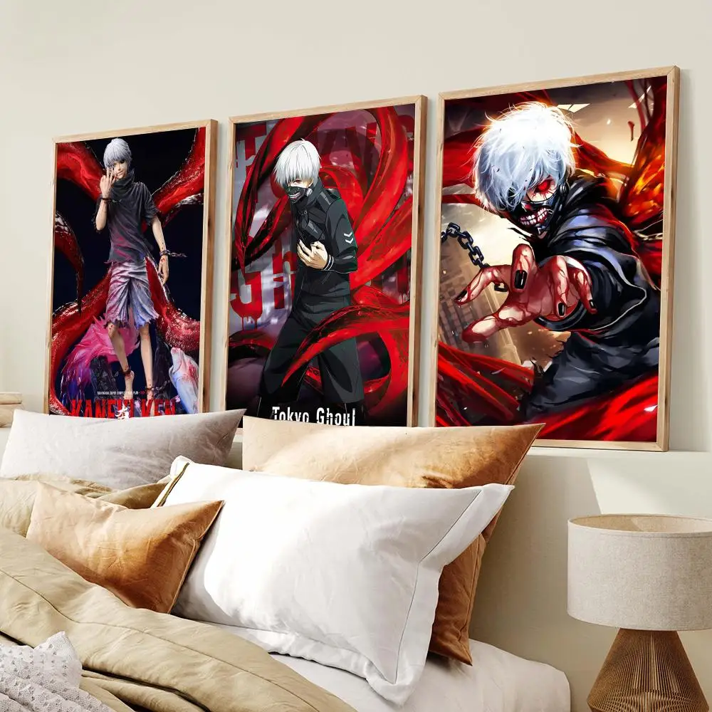 Anime T-Tokyo Ghoul Poster PP Wall Decor Posters Celebrity Art Prints Aesthetic Wall Art Bedroom Office Home Gift