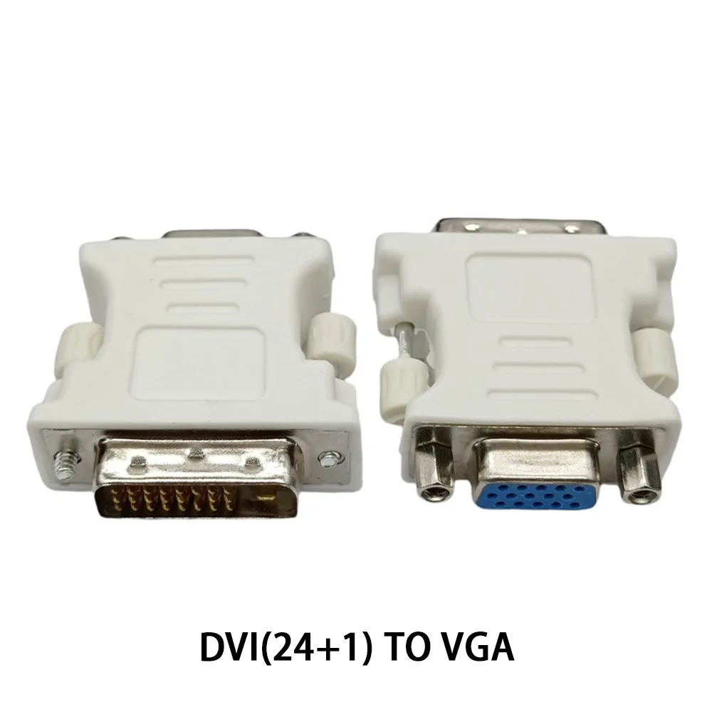 DVI 24+1 Male to VGA Female Adapter DVI-D to HD15 SVGA Video Converter Connector for PC Graphics Card Laptop Monitor LCD Display