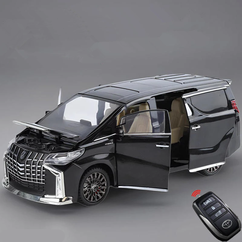 

1:24 Toyotas Alphard MPV Alloy Car Model Diecast Metal Vehicles Car Model Simulation Sound and Light Childrens Toy Gift With Key