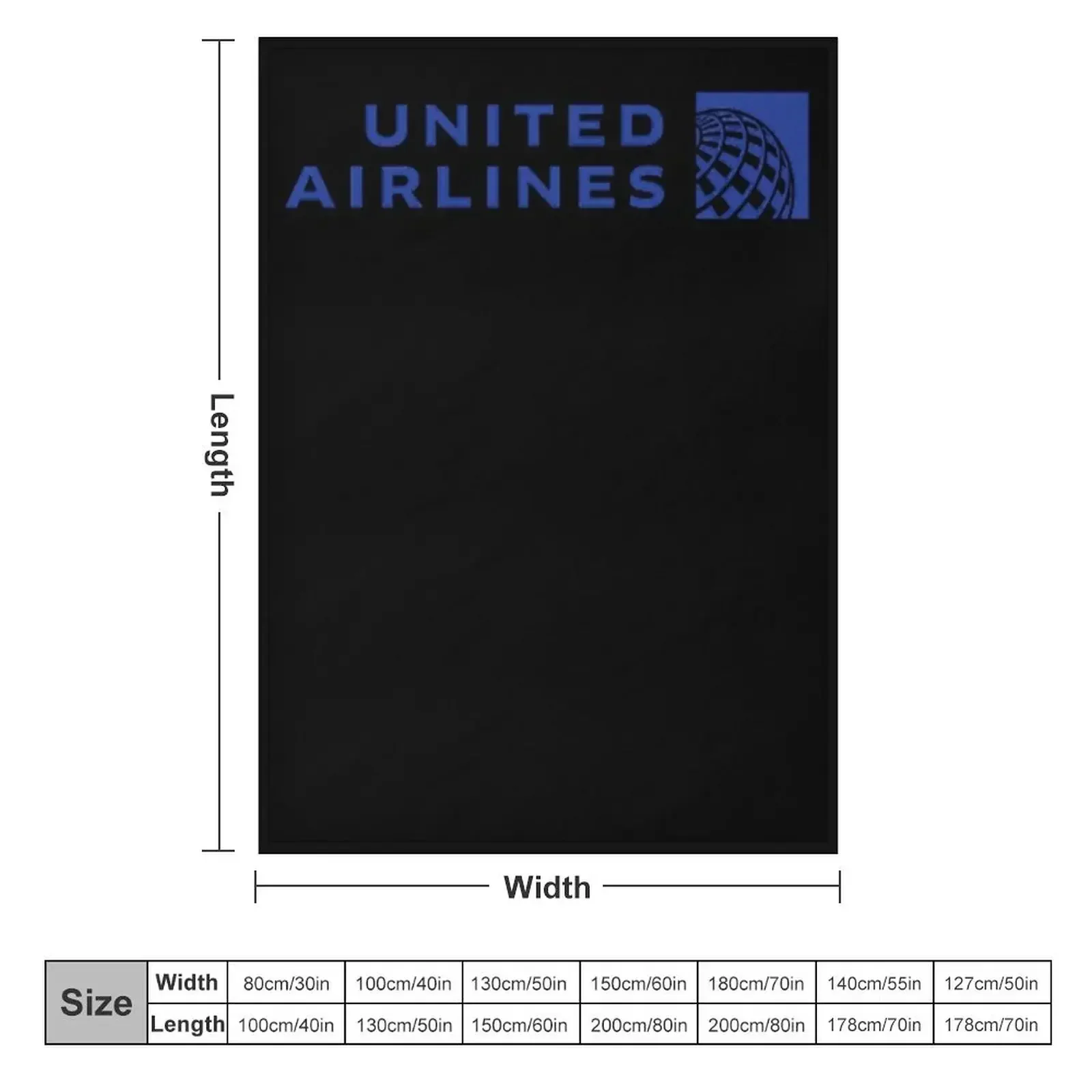 United Airlines Throw Blanket Furrys Camping Thermal christmas gifts Blankets