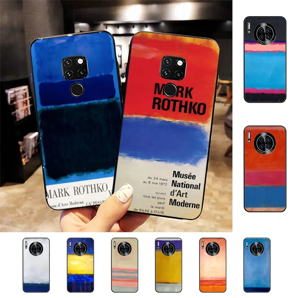 Rothko Abstract Colorful Tin Signs Phone Case For Huawei Mate 10 20 30 40 50 lite pro Nova 3 3i 5 6 SE 7 pro 7SE