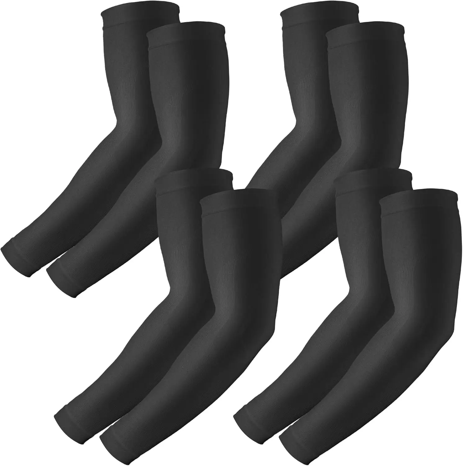 

4 Pairs UV Sun Protection Arm Sleeves for Men Women, Cooling Compression Sleeves for Sports Workouts Tattoo Cover