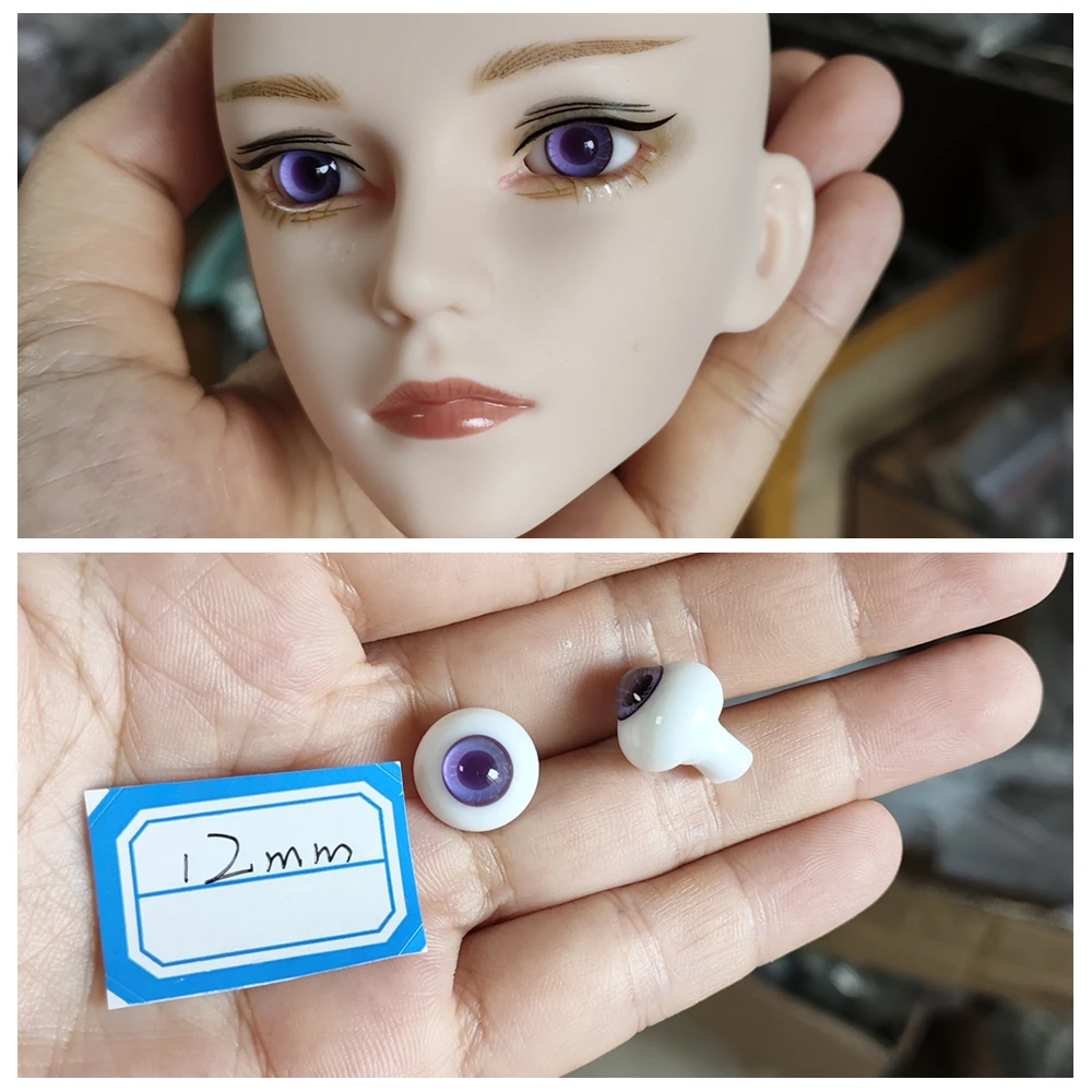 Doll accessories Articulated 10MM 12 14 16 18mm 1/6 1/4 1/3 msd yosd sd bjd doll glass eyes eyeball for girls boys XTB111