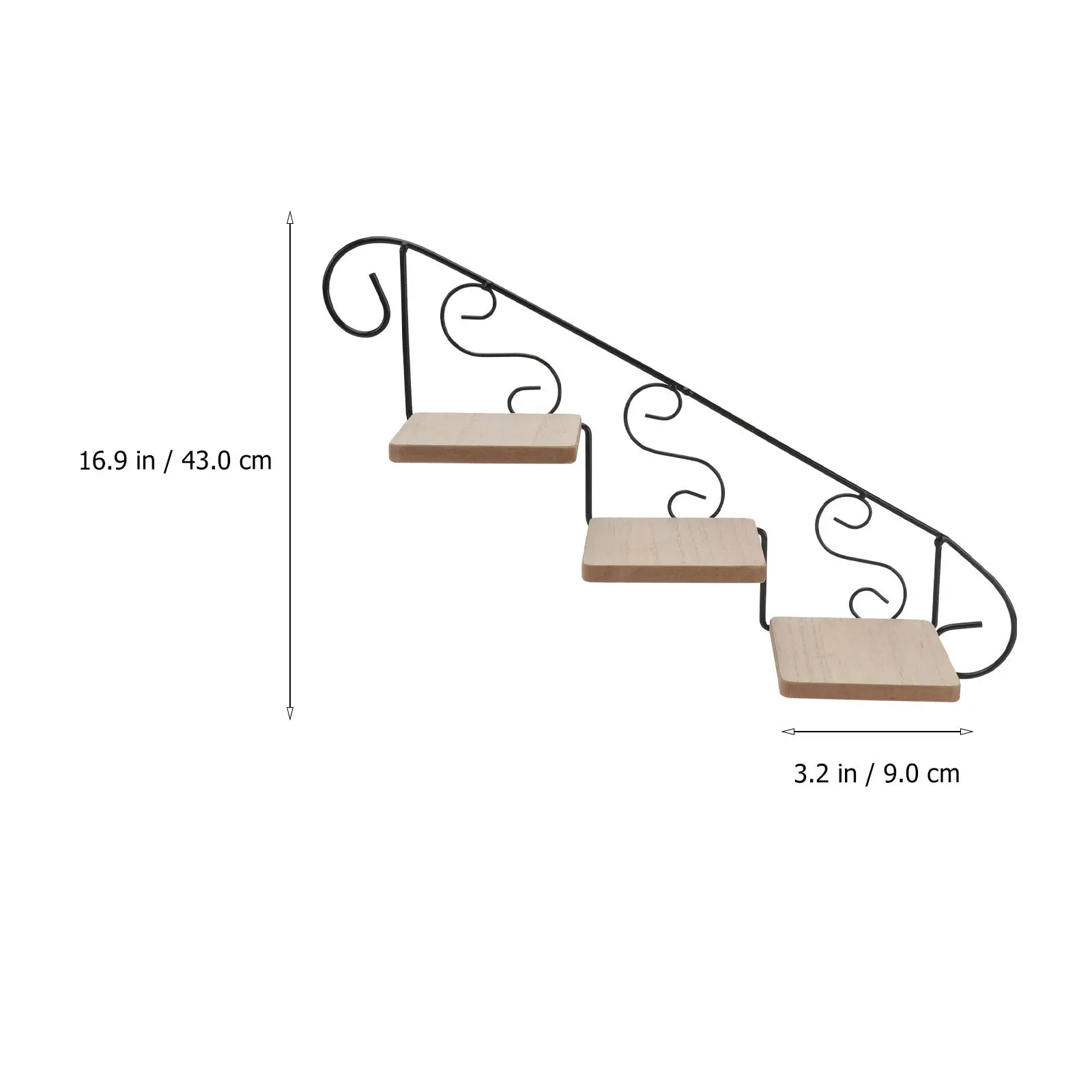 1Pcs Wall Mounted Flower Rack Wooden Plant Shelf for Bonsai Succulents Home Decor Living Room Bedroom Office Space Saving