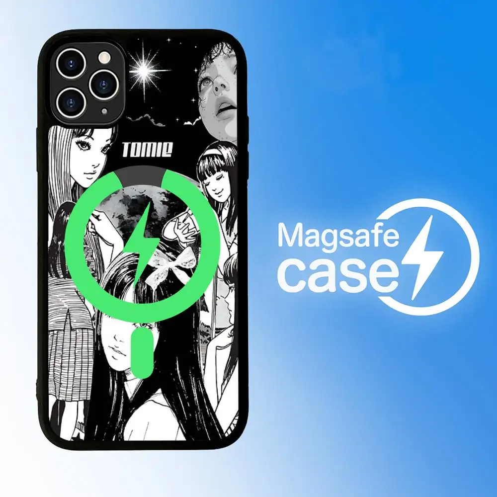 Junji Ito Tomie Kawakami Phone Case Magsafe Magnetic Wireless For IPhone 16 15 14 13 12 11 17 Pro Max Plus Phone Case