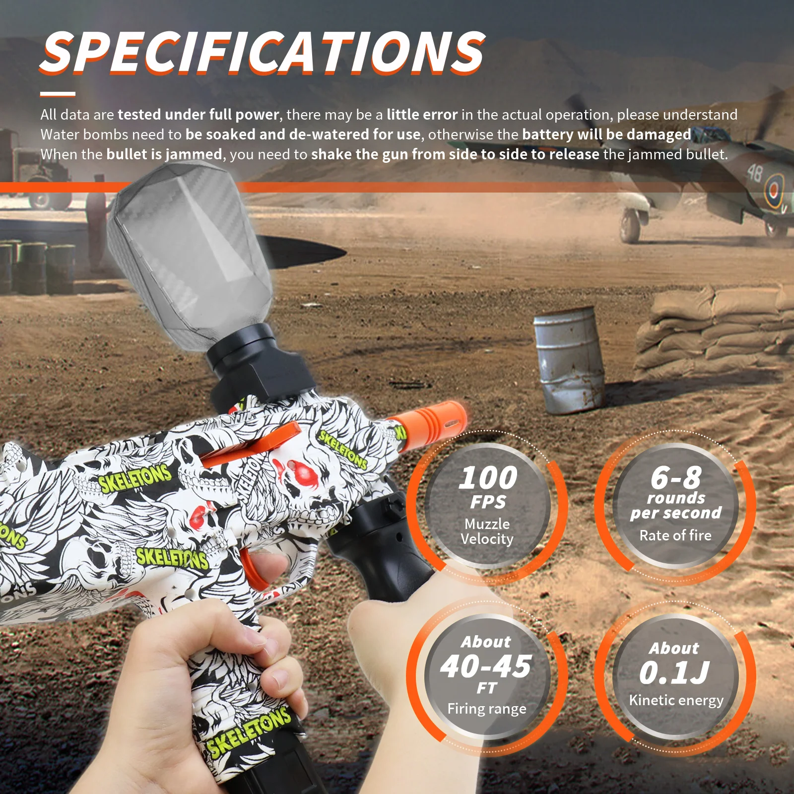 UZI ジェルボールブラスターセット - 充電式屋外戦闘おもちゃ 14歳以上のティーン向け、男の子と女の子へのギフトに最適 (ジェルビーズは含まれません)