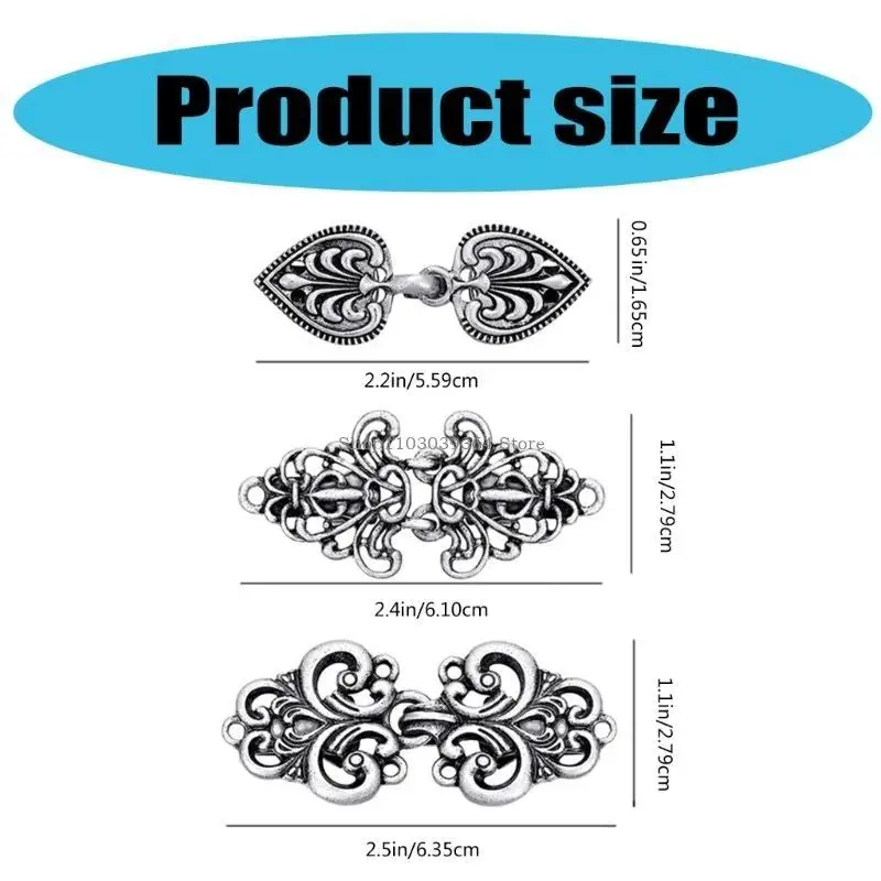 Vintage Shirt Dress Cardigan Clip for Women Metal Clip Flower Scarf Clip