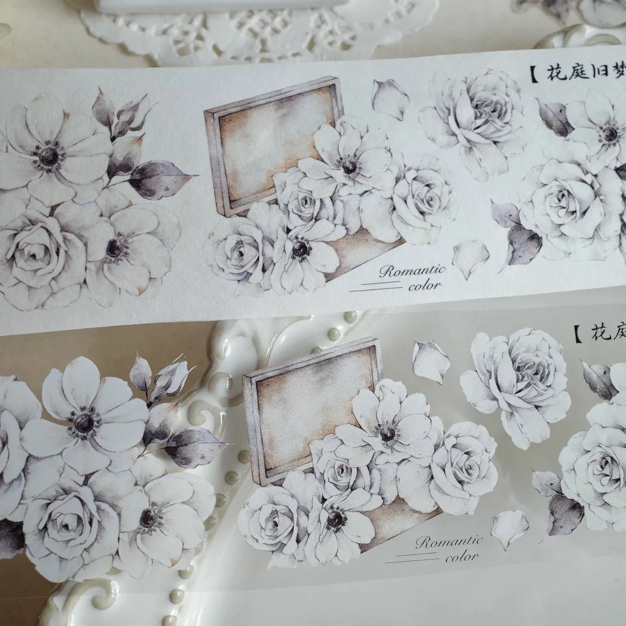 YiEr Studio Vintage Old Dream Rose Garden Washi Tape Planner DIY Card Making Scrapbooking Plan Decorative Sticker