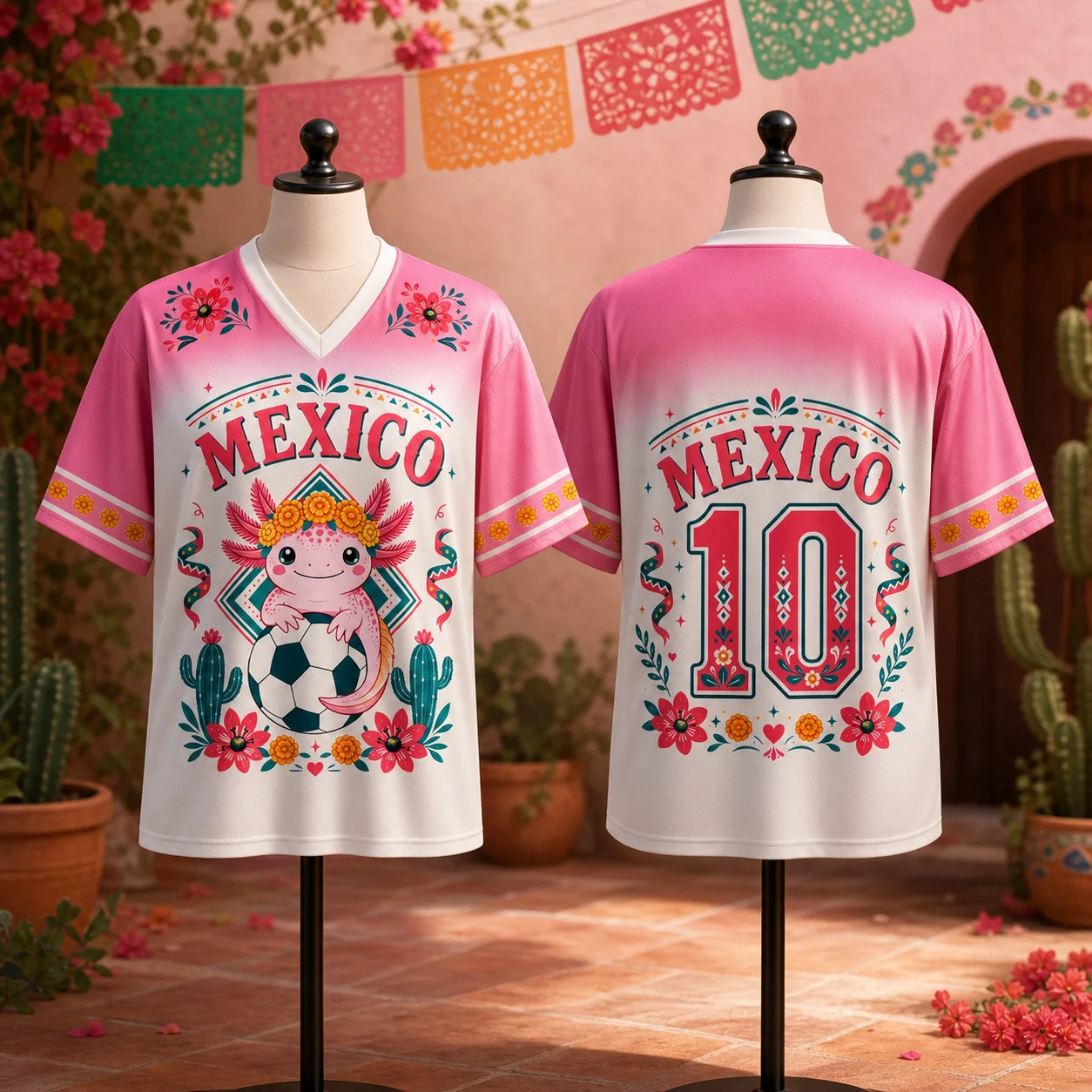 3D Printed Jersey Style Top Short Sleeve Breathable Fan Match Support Children Adults Mexico Day of the Dead Culture Top