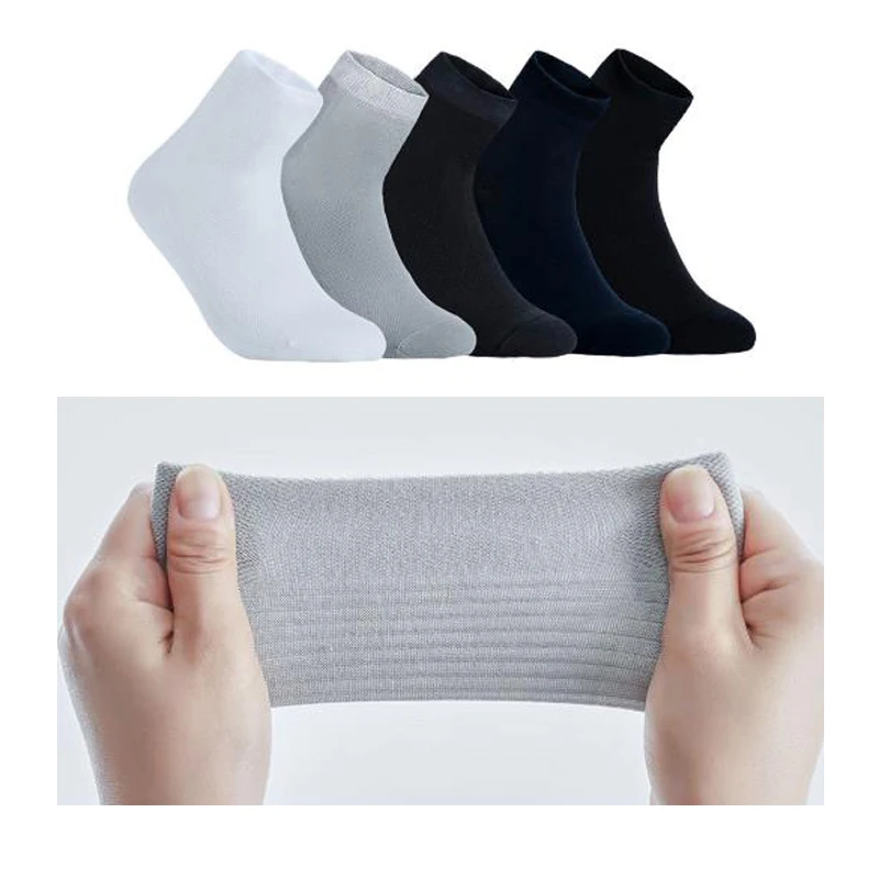 365wear men's breathable silver ion antibacterial socks 5 pairs of socks stockings uniform size solid color all-match men sock