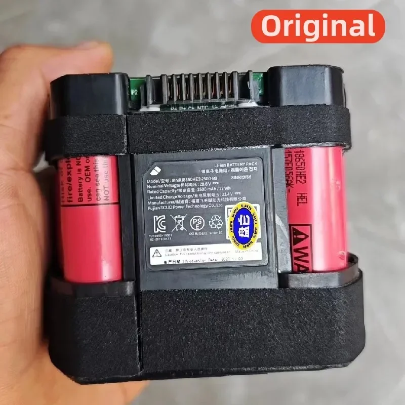 

100% оригинал, 2500 мАч для Roidmi NEX NEXS Plus NEX2 X20 XCQ06RM 8INR18650HE2-2500-B0 8S1P-LR18650LD-2500A1, аккумулятор для пылесоса