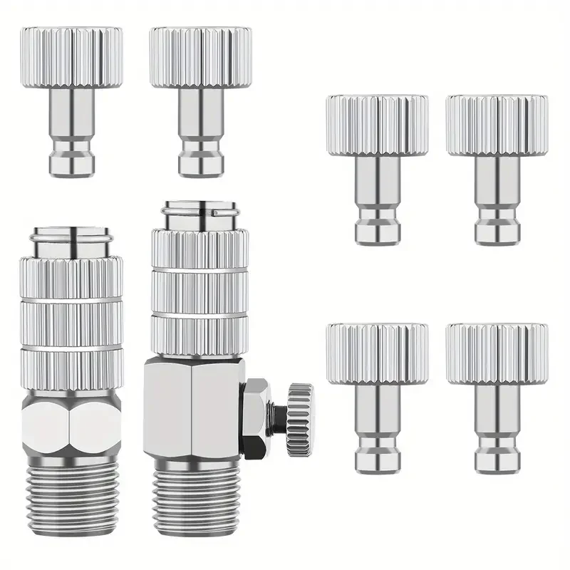 Kit de Acoplamento Airbrush Quick Release Conectores Macho Plugue para Desconexão Airbrushe Acessórios Fêmea Pcs