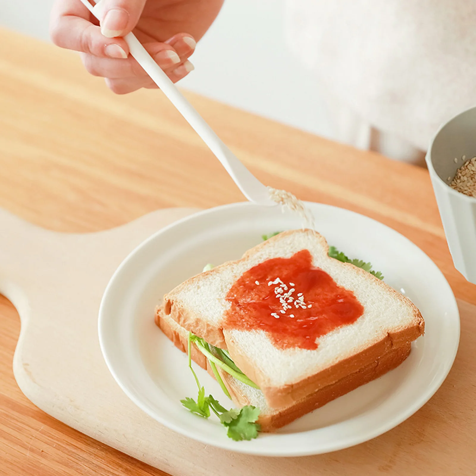 

5Pcs Egg Whisk Spoon Multi-Use Kitchen Tool Hand Mixer Baking Accessory Ergonomic Design Practical Double-Headed Egg Whisk Spoon