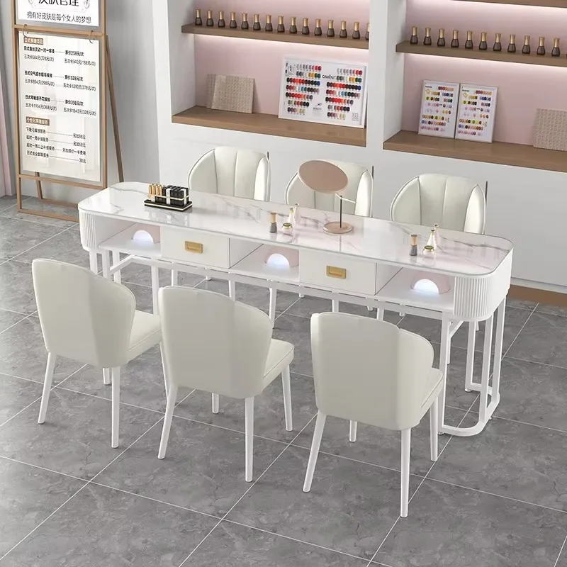 Modern style new salon furniture, manicure tables and chairs