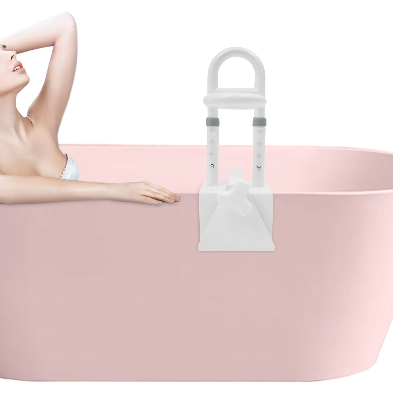 

Bath Handle Safety for Seniors Bath Handle No Drilling Grab Rail Bathtub Adjustable Bathtub Safety Rail Entry Aid Bathtub Handle