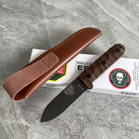 ESEE PR4 D2 High Hardness Premium Outdoor Tactical Knife Linen Handle with Sheath Multi-purpose Hunting Fixed Blade Knife Tools